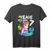Kinder Geburtstagsshirt 7 Jahre Mädchen & Jungen - Einhorn Geschenk T-Shirt für den Geburtstagsfeier