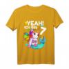 Kinder Geburtstagsshirt 7 Jahre Mädchen & Jungen - Einhorn Geschenk T-Shirt für den Geburtstagsfeier