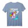 Kinder Geburtstagsshirt 7 Jahre Mädchen & Jungen - Einhorn Geschenk T-Shirt für den Geburtstagsfeier