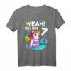 Kinder Geburtstagsshirt 7 Jahre Mädchen & Jungen - Einhorn Geschenk T-Shirt für den Geburtstagsfeier