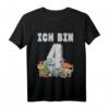 Kinder Dinosaurier Shirt zum 4. Geburtstag - Lustiges Dino T-Shirt für Jungen und Mädchen, tolles Geschenk für Geburtstagskinder