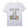 Kinder Dinosaurier Shirt zum 4. Geburtstag - Lustiges Dino T-Shirt für Jungen und Mädchen, tolles Geschenk für Geburtstagskinder