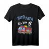 Kinder T-Shirt zum 5. Geburtstag mit Feuerwehrauto - Lustiges Geburtstagsoutfit für Jungen und Mädchen, ideales Geschenk für kleine Feuerwehrfans