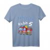 Kinder T-Shirt zum 5. Geburtstag mit Feuerwehrauto - Lustiges Geburtstagsoutfit für Jungen und Mädchen, ideales Geschenk für kleine Feuerwehrfans