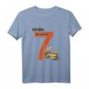 Kinder Geburtstagsshirt 7 Jahre Junge mit Lokomotive - Eisenbahn Motiv für den besonderen Tag & Geburtstag Geschenk