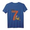 Kinder Geburtstagsshirt 7 Jahre Junge mit Lokomotive - Eisenbahn Motiv für den besonderen Tag & Geburtstag Geschenk