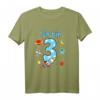 Kinder 3. Geburtstag Shirt mit Rakete - Lustiges Weltraum T-Shirt für Jungen, ideales Geschenk für den Geburtstag und Kinderfeiern