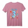 Kinder 3. Geburtstag Shirt mit Rakete - Lustiges Weltraum T-Shirt für Jungen, ideales Geschenk für den Geburtstag und Kinderfeiern