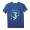 Kinder 3. Geburtstag Shirt mit Rakete - Lustiges Weltraum T-Shirt für Jungen, ideales Geschenk für den Geburtstag und Kinderfeiern