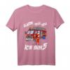 Kinder Feuerwehrmann T-Shirt zum 5. Geburtstag mit Feuerwehrauto - Lustiges Geschenk für kleine Feuerwehr-Fans