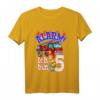 Kinder Geburtstagsshirt 5 Jahre Feuerwehrauto - Lustiges Geschenk zum Geburtstag für Jungen und Mädchen, perfekt für die Party oder den Kindergarten