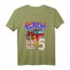 Kinder Geburtstagsshirt 5 Jahre Feuerwehrauto - Lustiges Geschenk zum Geburtstag für Jungen und Mädchen, perfekt für die Party oder den Kindergarten