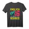Endlich 16 Aber Meine Eltern Wohnen Noch Bei Mir - Lustiges Geburtstags-T-Shirt für Jungen und Mädchen zum 16. Geburtstag