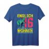 Endlich 16 Aber Meine Eltern Wohnen Noch Bei Mir - Lustiges Geburtstags-T-Shirt für Jungen und Mädchen zum 16. Geburtstag