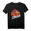 OSKAR - Personalisierter Jungenname mit coolem TREX Dino T-Shirt, Geschenkidee für Geburtstag, Namenstag & Weihnachten für Dino-Fans