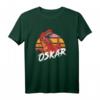 OSKAR - Personalisierter Jungenname mit coolem TREX Dino T-Shirt, Geschenkidee für Geburtstag, Namenstag & Weihnachten für Dino-Fans