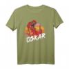 OSKAR - Personalisierter Jungenname mit coolem TREX Dino T-Shirt, Geschenkidee für Geburtstag, Namenstag & Weihnachten für Dino-Fans