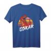 OSKAR - Personalisierter Jungenname mit coolem TREX Dino T-Shirt, Geschenkidee für Geburtstag, Namenstag & Weihnachten für Dino-Fans