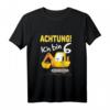 Kinder Bagger T-Shirt zum 6. Geburtstag – Lustiges Baustellen Outfit für Jungen, ideales Geschenk für die Geburtstagsfeier