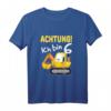 Kinder Bagger T-Shirt zum 6. Geburtstag – Lustiges Baustellen Outfit für Jungen, ideales Geschenk für die Geburtstagsfeier