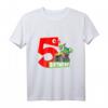 Kindergeburtstag T-Shirt für 5-Jährige Jungen & Mädchen mit Dinosaurier und Monstertruck Design – Perfekt für Dino & Monstertruck Fans
