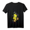 HapDog Kids Tweety Kopfhörer T-Shirt mit V-Ausschnitt – Lustiges Cartoon Geschenk für Fans von Bugs Bunny, Daffy Duck & Co.