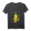 HapDog Kids Tweety Kopfhörer T-Shirt mit V-Ausschnitt – Lustiges Cartoon Geschenk für Fans von Bugs Bunny, Daffy Duck & Co.