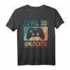 Level 30 Unlocked T-Shirt für Videospieler – Perfektes Geburtstagsgeschenk für Jungen, Gamer & 30-Jährige mit Controller-Design
