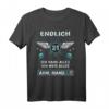 Endlich 21 ähm Mama? Lustiges Geburtstags T-Shirt für Sohn & Tochter – Originelles Geschenk zum 21. Geburtstag von Eltern