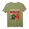 Kinder 4. Geburtstag Ninja T-Shirt für Jungen – Lustiges Geschenk zum vierten Geburtstag für Kampfsport- und Ninja-Fans