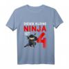 Kinder 4. Geburtstag Ninja T-Shirt für Jungen – Lustiges Geschenk zum vierten Geburtstag für Kampfsport- und Ninja-Fans