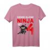 Kinder 4. Geburtstag Ninja T-Shirt für Jungen – Lustiges Geschenk zum vierten Geburtstag für Kampfsport- und Ninja-Fans