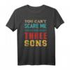 Nicht erschrecken Spruch T-Shirt für Mama & Papa mit 3 Söhnen - Vintage Retro Geschenk zum Mutter- & Vatertag
