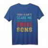 Nicht erschrecken Spruch T-Shirt für Mama & Papa mit 3 Söhnen - Vintage Retro Geschenk zum Mutter- & Vatertag