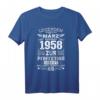 Lustiges Vintage T-Shirt zum 1958. Geburtstag - Jahrgang 65 März Geschenk für Männer & Frauen, Perfekt für Feier & Familie