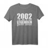 Vintage 2002 Legendär seit 18 Jahren T-Shirt – Perfektes Geschenk zum 18. Geburtstag für Sohn, Tochter, Bruder & Schwester