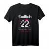 22. Geburtstag Frau Tochter Party T-Shirt mit Zahl 22, Herzen & Sterne – Lustiges Geburtstagsgeschenk für Frauen, Töchter & Freundinnen