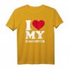 Ich liebe meine Tochter T-Shirt mit rotem Herz – Perfektes Geschenk für Mütter und Väter, die ihre Liebe zeigen möchten