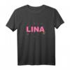 Lina - Schöner Name mit Schmetterlingen T-Shirt – Perfekt als Geschenk zum Geburtstag, Namenstag, Weihnachten für Frauen und Mädchen