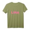 Lina - Schöner Name mit Schmetterlingen T-Shirt – Perfekt als Geschenk zum Geburtstag, Namenstag, Weihnachten für Frauen und Mädchen