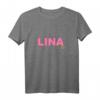 Lina - Schöner Name mit Schmetterlingen T-Shirt – Perfekt als Geschenk zum Geburtstag, Namenstag, Weihnachten für Frauen und Mädchen