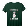 Einhorn T-Shirt für 3-Jährige Mädchen - Buntes Young, Wild & Three Geburtstagsoutfit für kleine Prinzessinnen