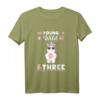 Einhorn T-Shirt für 3-Jährige Mädchen - Buntes Young, Wild & Three Geburtstagsoutfit für kleine Prinzessinnen
