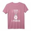 Einhorn T-Shirt für 3-Jährige Mädchen - Buntes Young, Wild & Three Geburtstagsoutfit für kleine Prinzessinnen