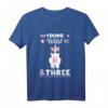 Einhorn T-Shirt für 3-Jährige Mädchen - Buntes Young, Wild & Three Geburtstagsoutfit für kleine Prinzessinnen
