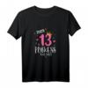 13. Geburtstag Mädchen Tochter T-Shirt - Prinzessin wurde 2009 geboren, lustiges Geburtstagsmotiv mit Krone, Herz, Sternen & Edelsteinen