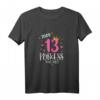 13. Geburtstag Mädchen Tochter T-Shirt - Prinzessin wurde 2009 geboren, lustiges Geburtstagsmotiv mit Krone, Herz, Sternen & Edelsteinen