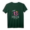 13. Geburtstag Mädchen Tochter T-Shirt - Prinzessin wurde 2009 geboren, lustiges Geburtstagsmotiv mit Krone, Herz, Sternen & Edelsteinen