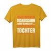 Bevor du die Diskussion anfängst ich habe zwei Töchter T-Shirt – Lustiges Vatertagsgeschenk für den besten Papa, Vater im Training, für Steifväter, Freunde und werdende Papas