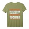 Bevor du die Diskussion anfängst ich habe zwei Töchter T-Shirt – Lustiges Vatertagsgeschenk für den besten Papa, Vater im Training, für Steifväter, Freunde und werdende Papas